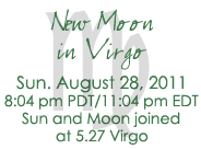 New Moon in  Virgo