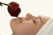 woman and rose